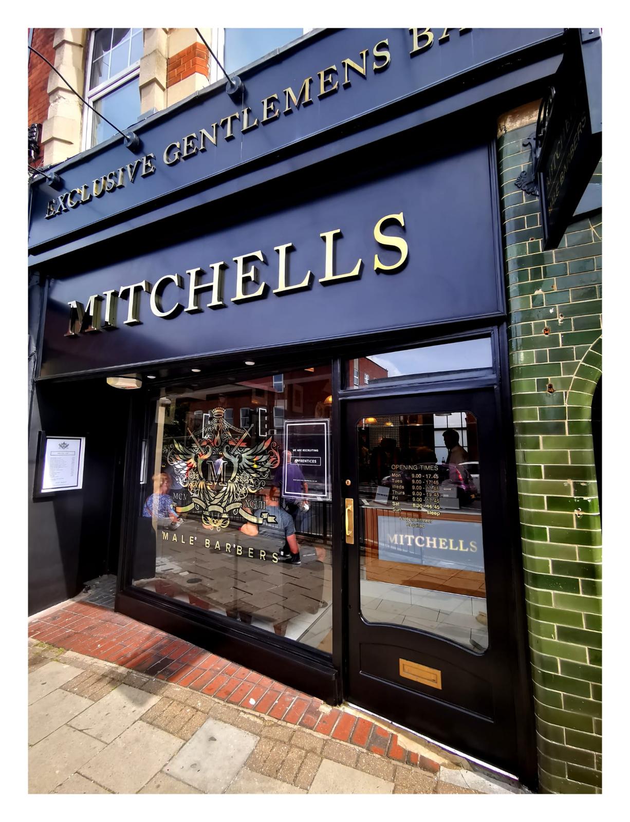 Mitchell's Barbers shopfront